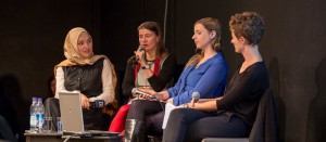Von links nach rechts: Kübra Gümüşay, Anke Domscheit-Berg, Anne Wizorek und Julia Fritzsche, Foto: Matthias Kestel